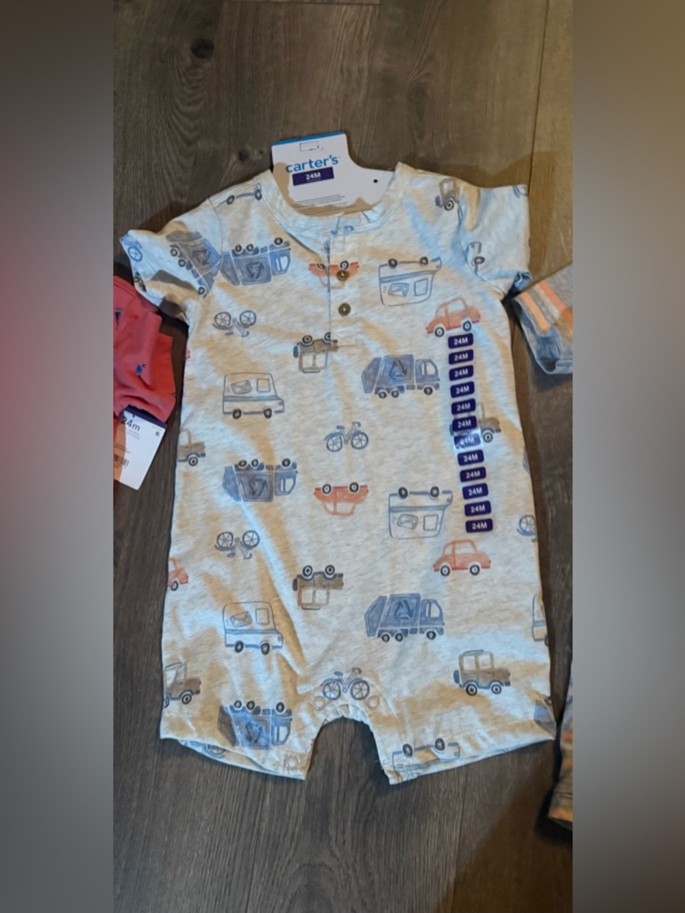 Boys. Carter's. Short Sleeve Rompers. 3 of them. - Picture 3 of 7
